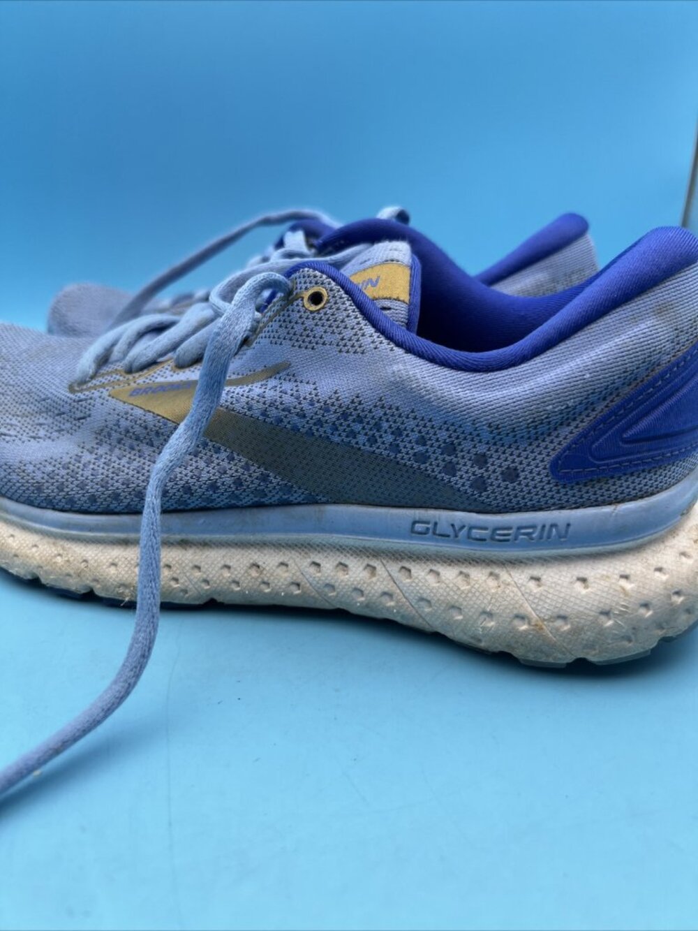Brooks Glycerin 18 Women's Sneaker Running Shoes Blue Size 6.5B Medium Athletic